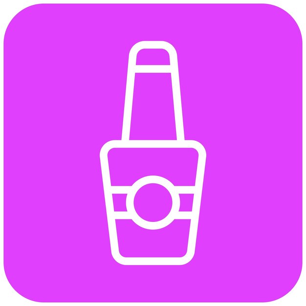 Ilustración del diseño del icono vectorial del esmalte de uñas