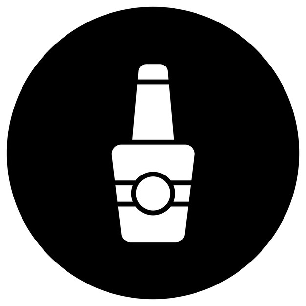 Ilustración del diseño del icono vectorial del esmalte de uñas