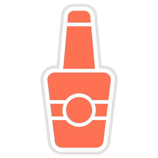 Ilustración del diseño del icono vectorial del esmalte de uñas