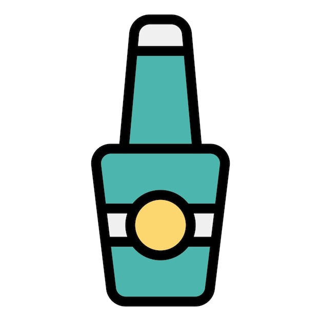 Ilustración del diseño del icono vectorial del esmalte de uñas