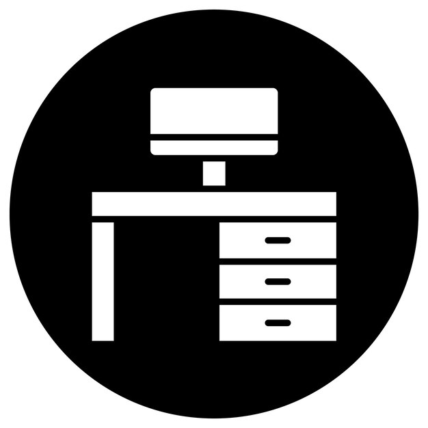 Ilustración del diseño del icono vectorial del espacio de trabajo
