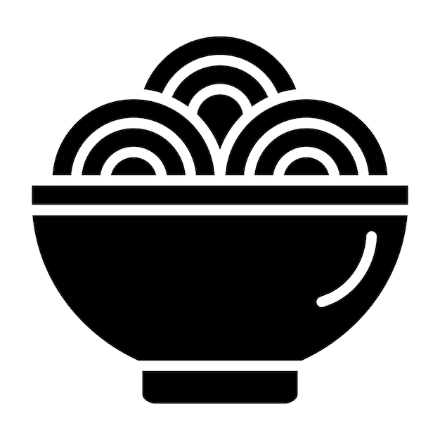 Ilustración del diseño del icono vectorial de espagueti