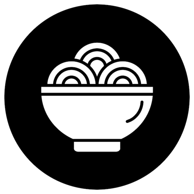 Ilustración del diseño del icono vectorial de espagueti