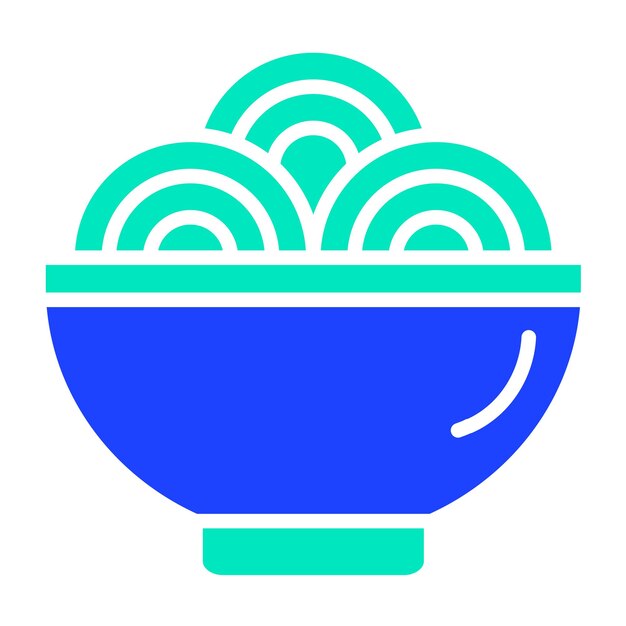 Ilustración del diseño del icono vectorial de espagueti