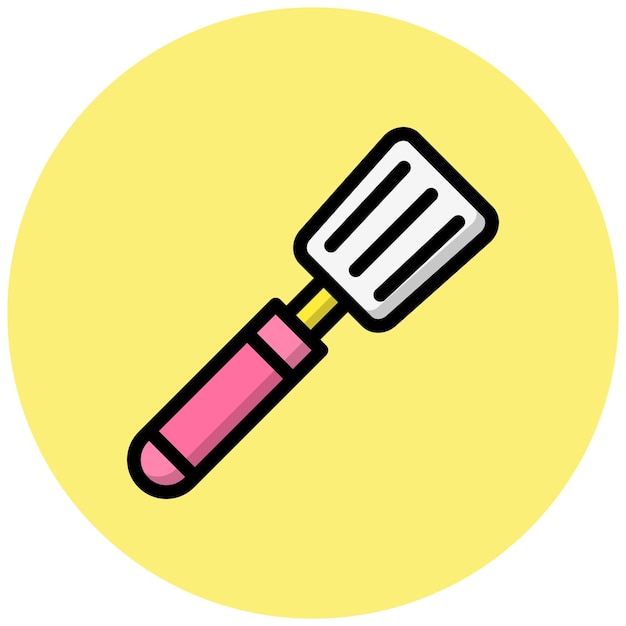 Ilustración del diseño del icono vectorial de la espátula