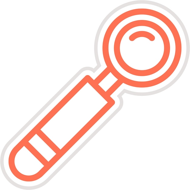 Ilustración del diseño del icono vectorial del espejo bucal