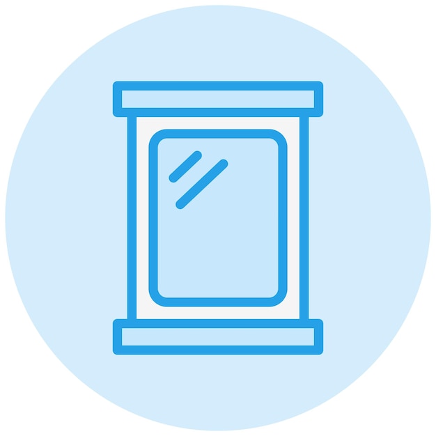 Ilustración del diseño del icono vectorial del espejo
