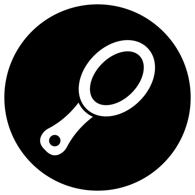 Ilustración del diseño del icono vectorial del espejo