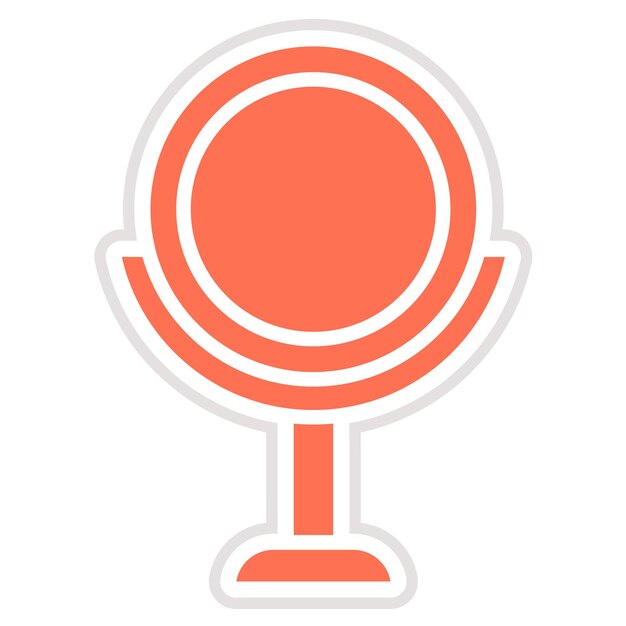 Ilustración del diseño del icono vectorial del espejo