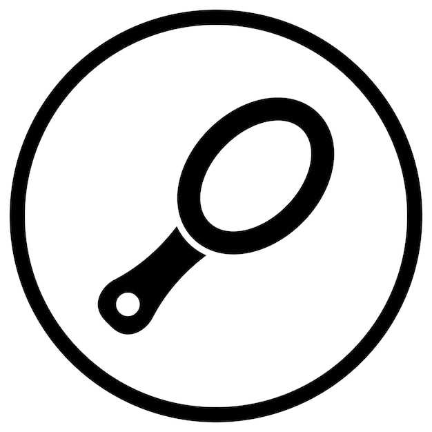 Ilustración del diseño del icono vectorial del espejo