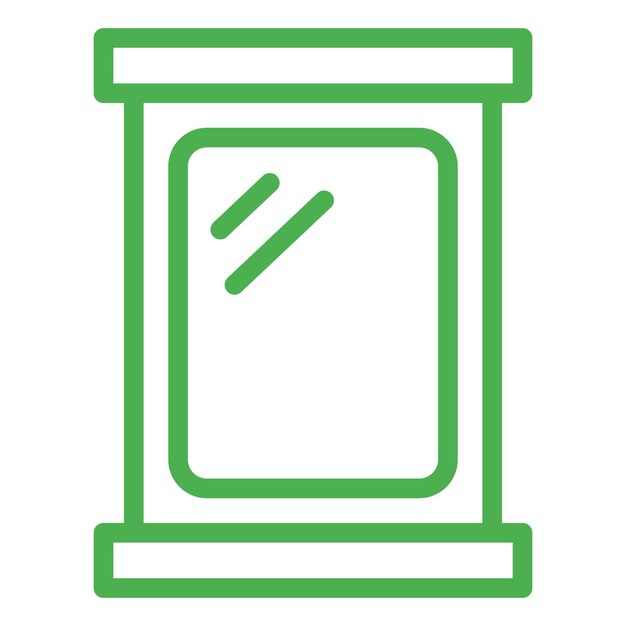 Ilustración del diseño del icono vectorial del espejo