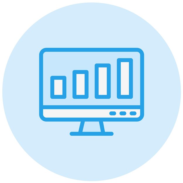Ilustración del diseño del icono vectorial de estadísticas