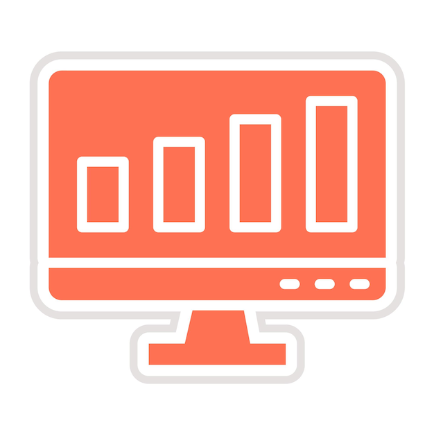 Ilustración del diseño del icono vectorial de estadísticas