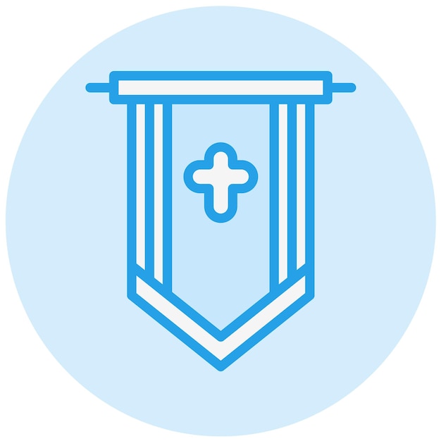 Ilustración del diseño del icono vectorial del estandarte