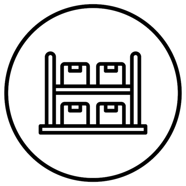 Ilustración del diseño del icono vectorial del estante
