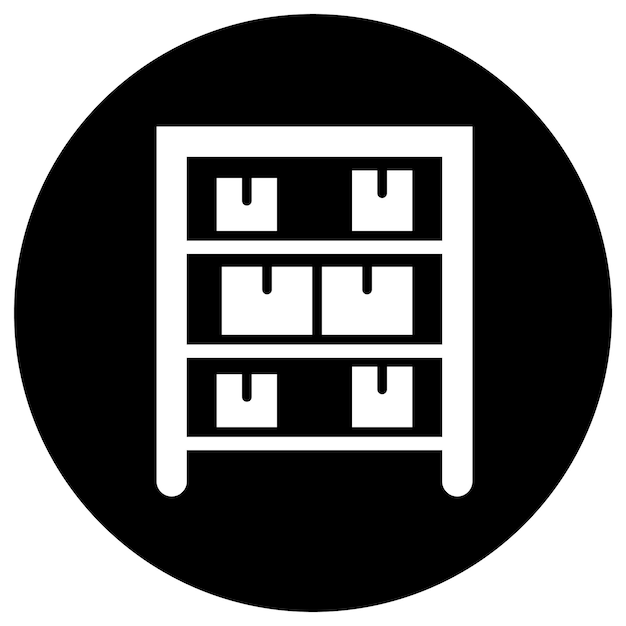 Ilustración del diseño del icono vectorial del estante
