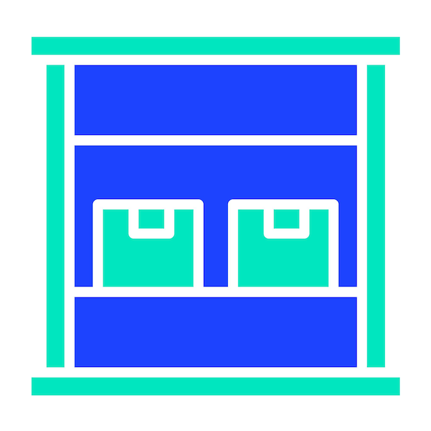 Ilustración del diseño del icono vectorial de la estantería