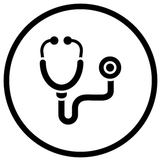 Ilustración del diseño del icono vectorial del estetoscopio