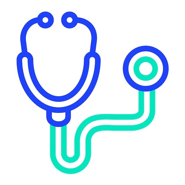 Ilustración del diseño del icono vectorial del estetoscopio