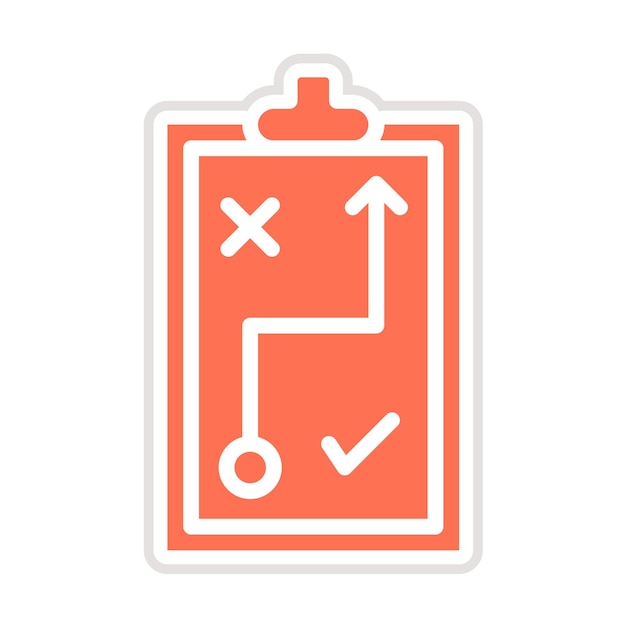 Ilustración del diseño del icono vectorial de la etiqueta de planificación