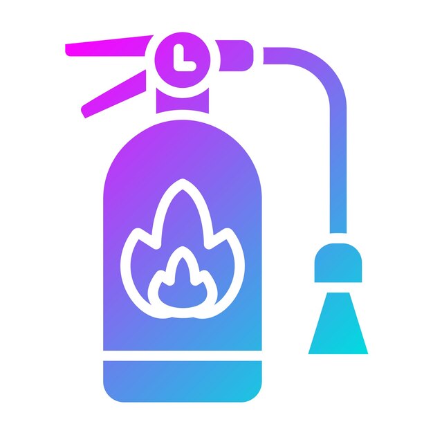 Ilustración del diseño del icono vectorial del extintor de incendios