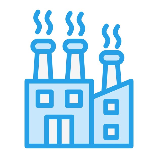Ilustración del diseño del icono vectorial de la fábrica