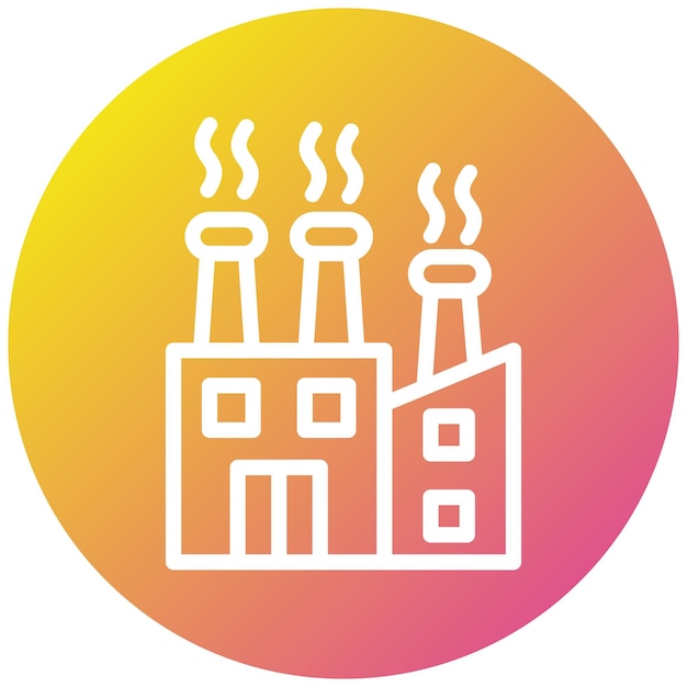 Ilustración del diseño del icono vectorial de la fábrica