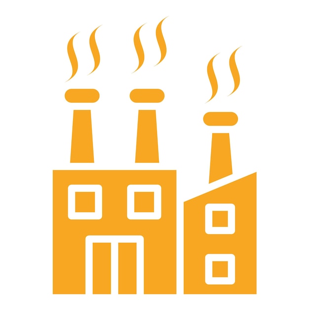 Ilustración del diseño del icono vectorial de la fábrica