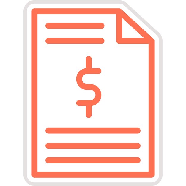 Ilustración del diseño del icono vectorial de la factura