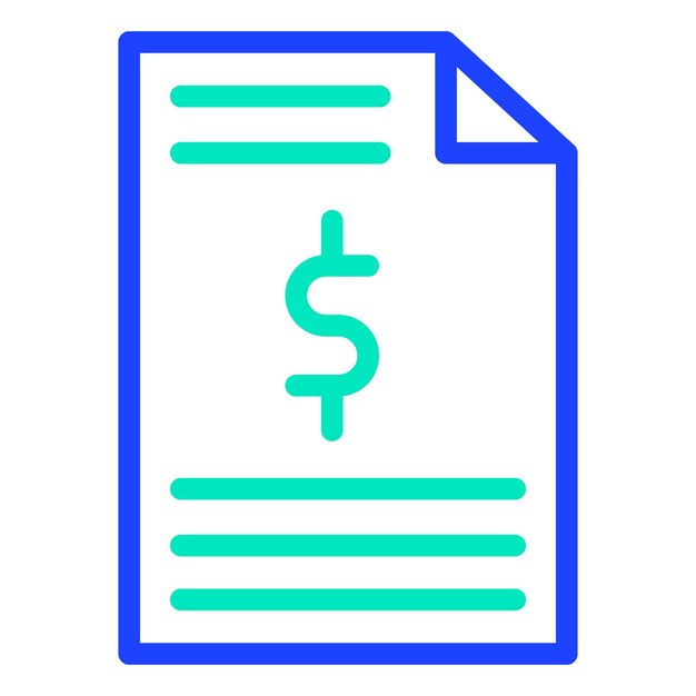 Ilustración del diseño del icono vectorial de la factura