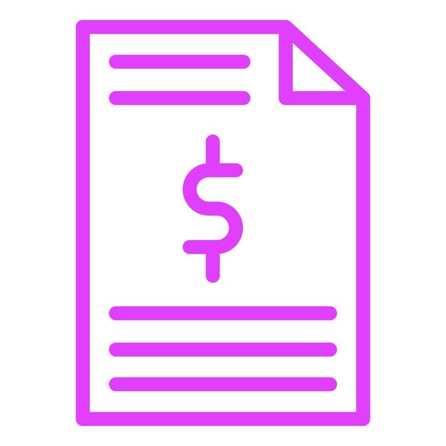 Ilustración del diseño del icono vectorial de la factura