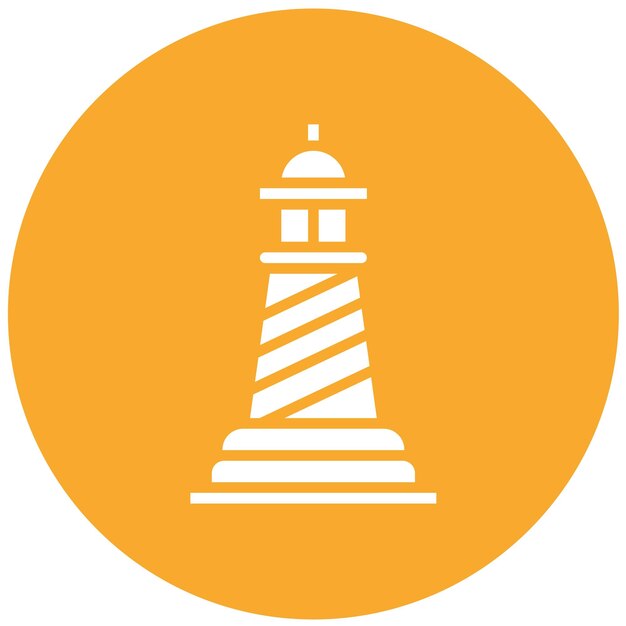 Ilustración del diseño del icono vectorial del faro