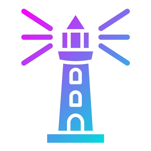 Ilustración del diseño del icono vectorial del faro