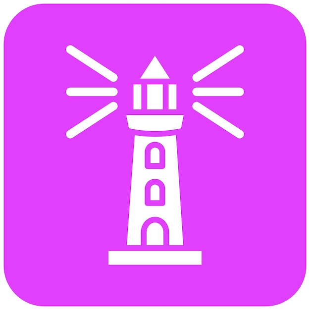 Ilustración del diseño del icono vectorial del faro