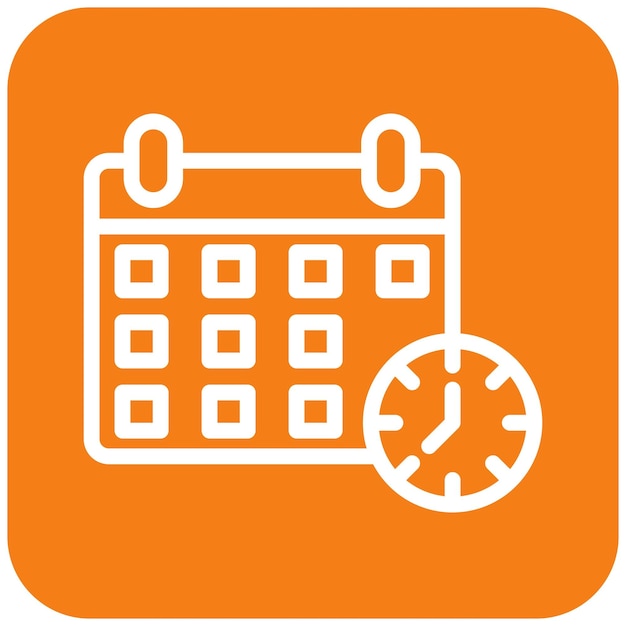 Ilustración del diseño del icono vectorial de la fecha límite