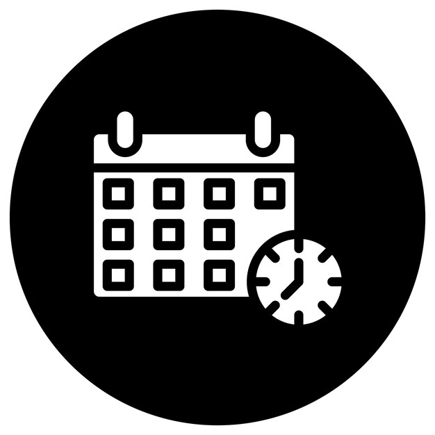 Ilustración del diseño del icono vectorial de la fecha límite