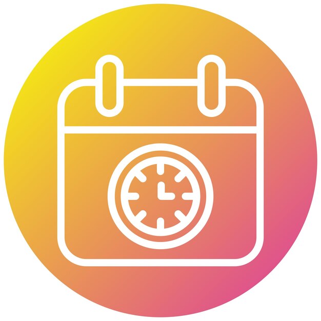 Ilustración del diseño del icono vectorial de la fecha límite