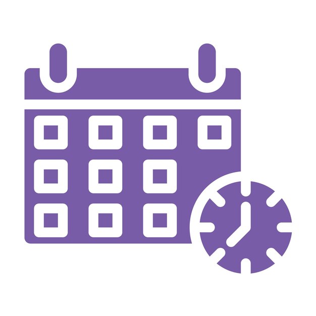 Ilustración del diseño del icono vectorial de la fecha límite