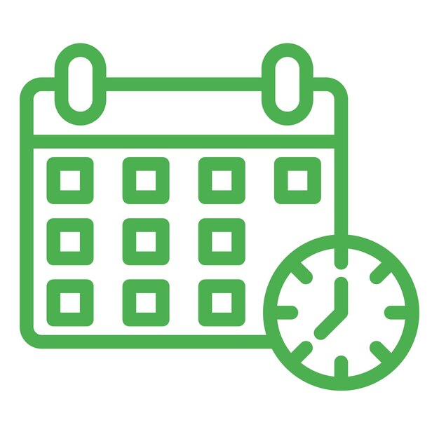 Ilustración del diseño del icono vectorial de la fecha límite