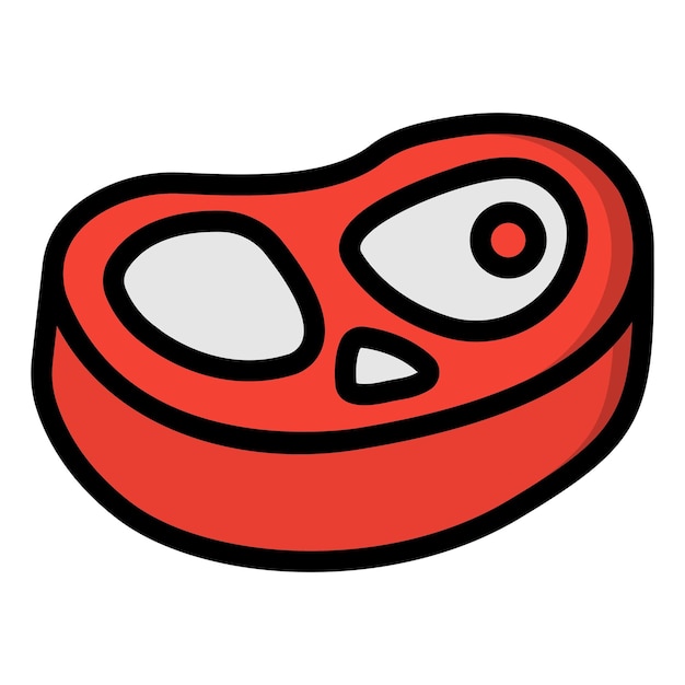 Ilustración del diseño del icono vectorial del filete