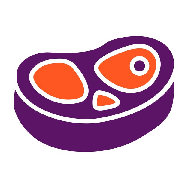 Ilustración del diseño del icono vectorial del filete