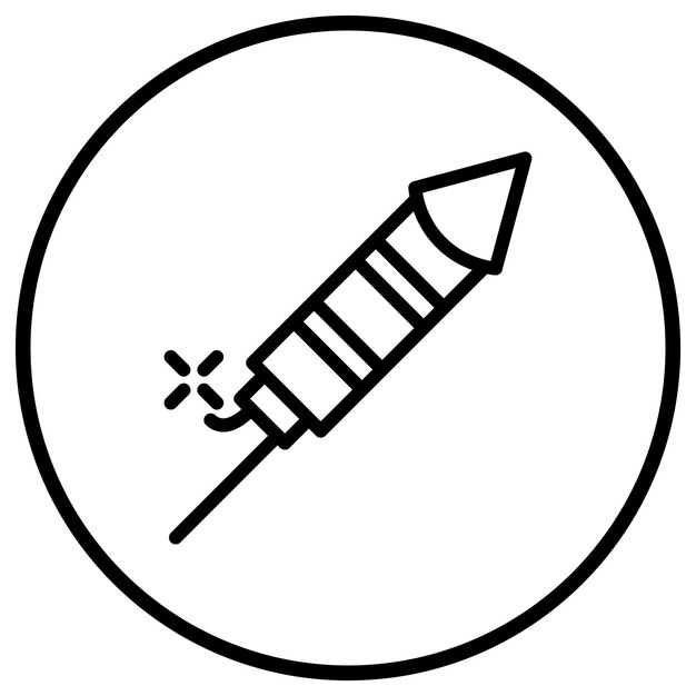 Ilustración del diseño del icono vectorial de Fire Craker