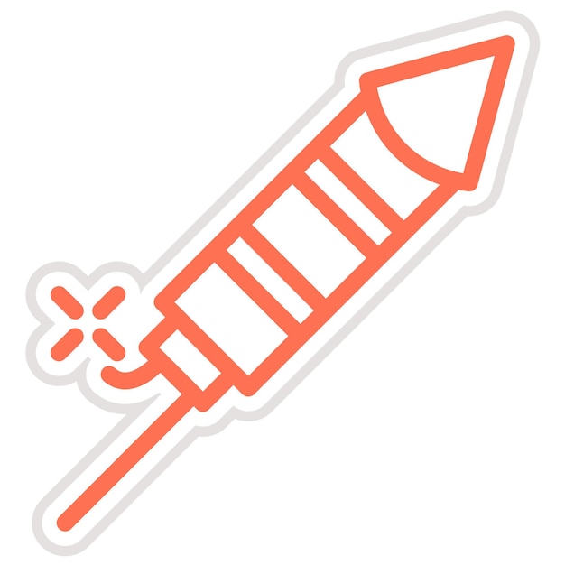 Ilustración del diseño del icono vectorial de Fire Craker