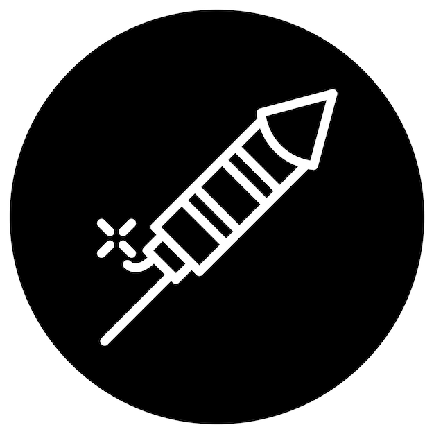 Ilustración del diseño del icono vectorial de Fire Craker