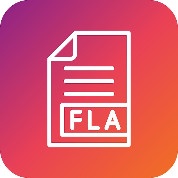 Ilustración del diseño del icono vectorial FLA