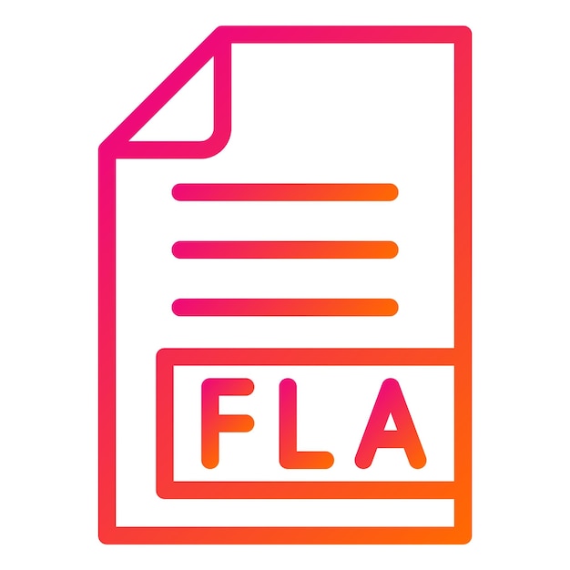 Ilustración del diseño del icono vectorial FLA