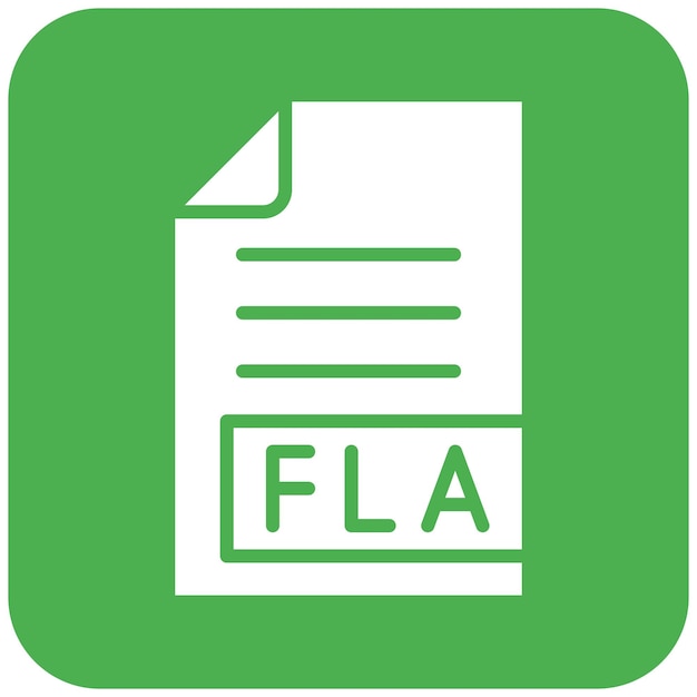 Ilustración del diseño del icono vectorial FLA