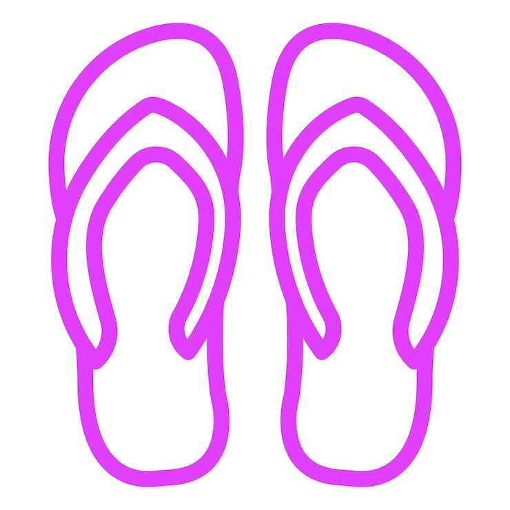 Vector ilustración del diseño del icono vectorial de flip flop
