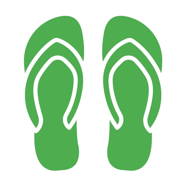 Ilustración del diseño del icono vectorial de flip flop