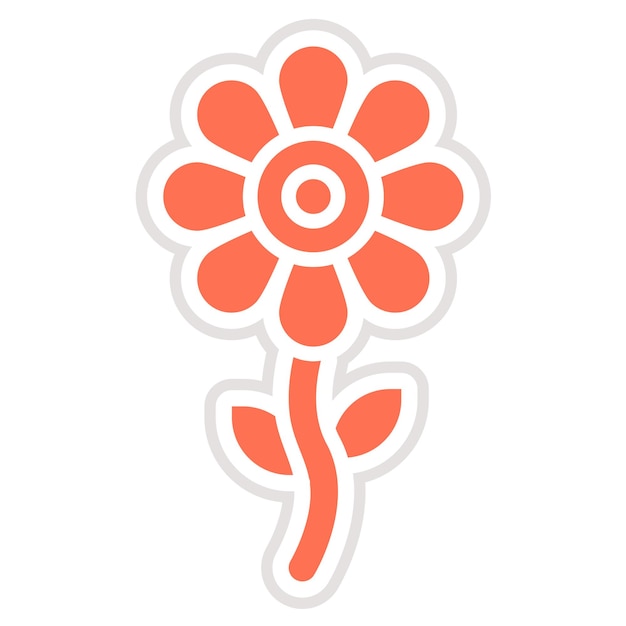 Ilustración del diseño del icono vectorial de flores